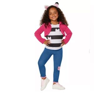 Spirit Pink and Black Striped Kids Sweater